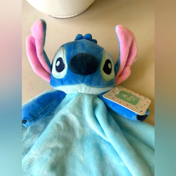 New Disney Baby Lilo & Stitch Blue Plush Security Blanket - Picture 4 of 4